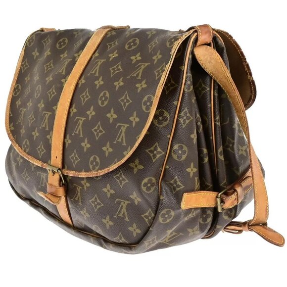 LOUIS VUITTON Saumur 35 Shoulder Bag Monogram Leather BN France - Picture 4 of 16